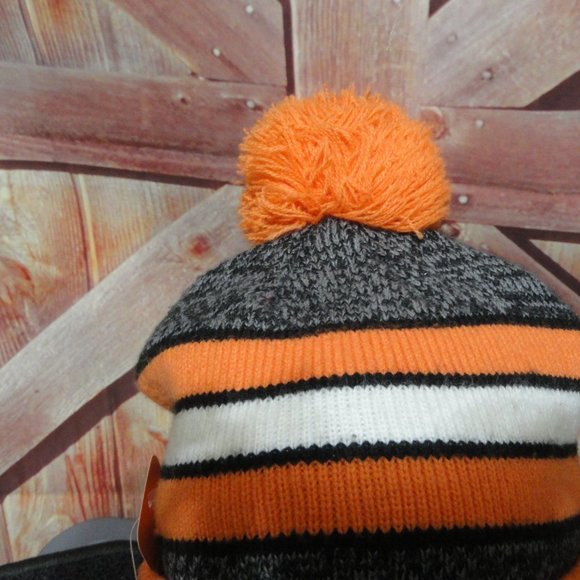 OUTLAWS Hockey Knit pompom lined hat~colorful~EUC~ - Picture 4 of 6